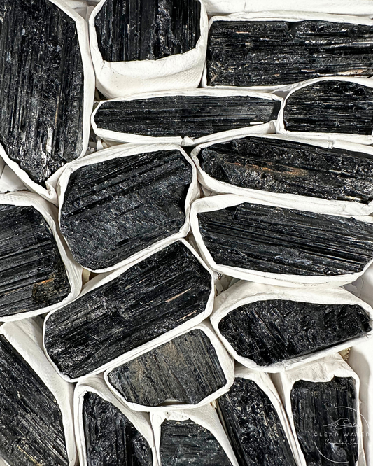Black Tourmaline Chunks: Protective Shield
