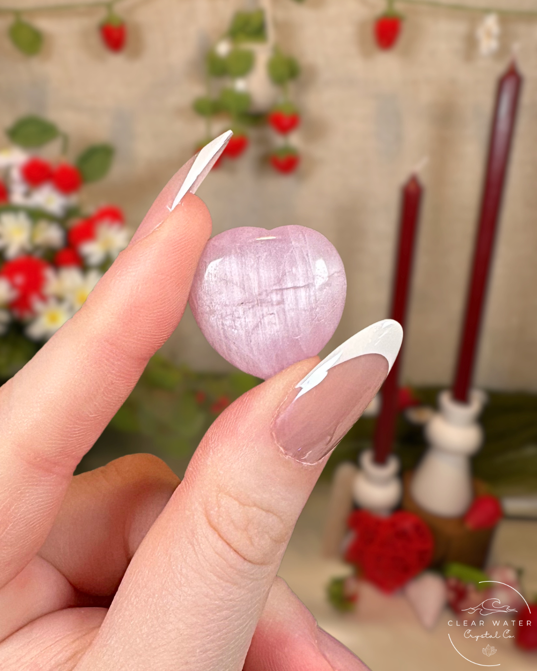 Kunzite Mini Heart Carving