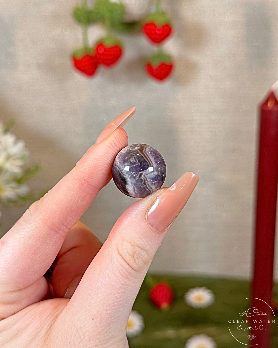 Chevron Amethyst Mini Spheres