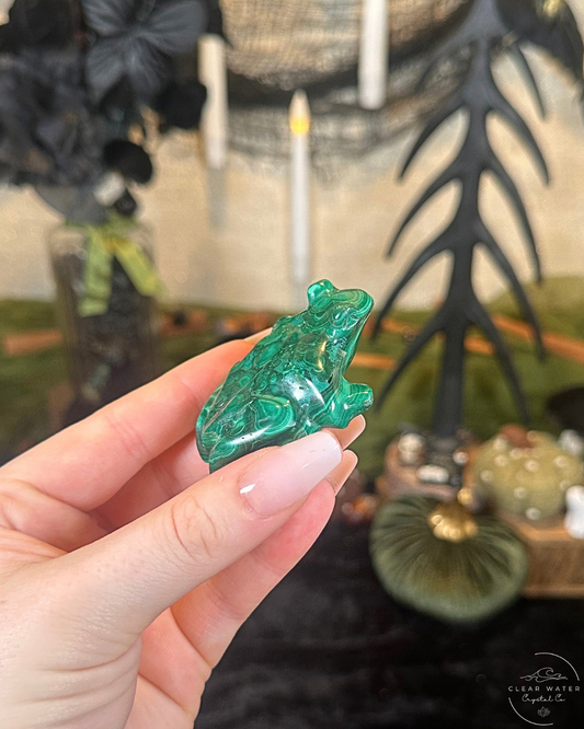 Malachite Frog Carving | The Congo