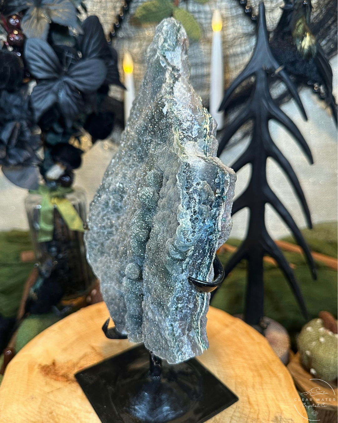 Large Green Amethyst on Custom Stand | Brazil