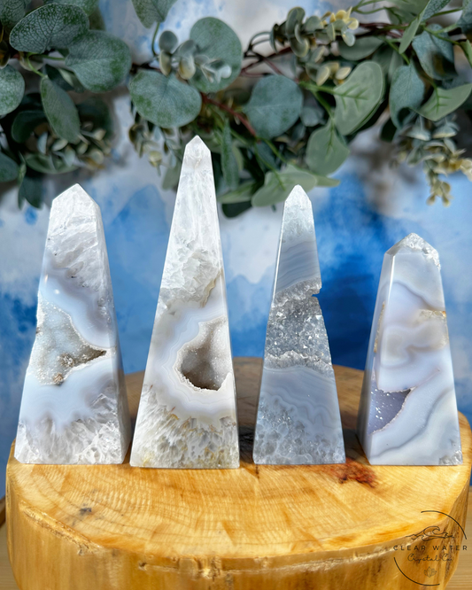 Brazilian Druzy Agate Towers: Dazzling Depths