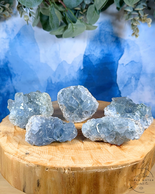 Celestite Clusters: Whispers of the Heavens