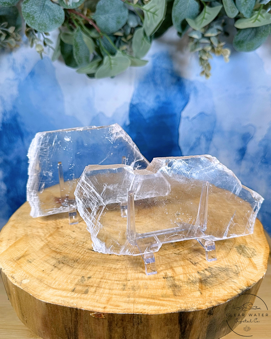 Pink Selenite Slab with Subtle Radiance