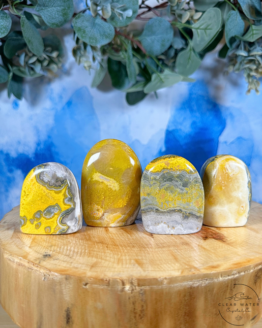 Indonesian Bumblebee Jasper Freeform: Vibrant Volcanic Art