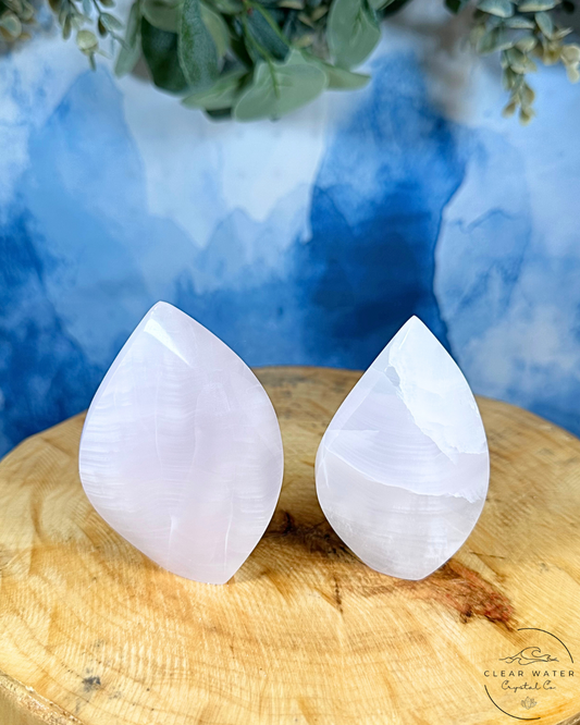 Mangano Calcite Flames from Pakistan - Gentle Glow & UV Reactive Magic
