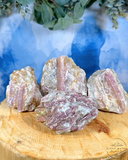 Pink Tourmaline in Matrix: Raw Radiance