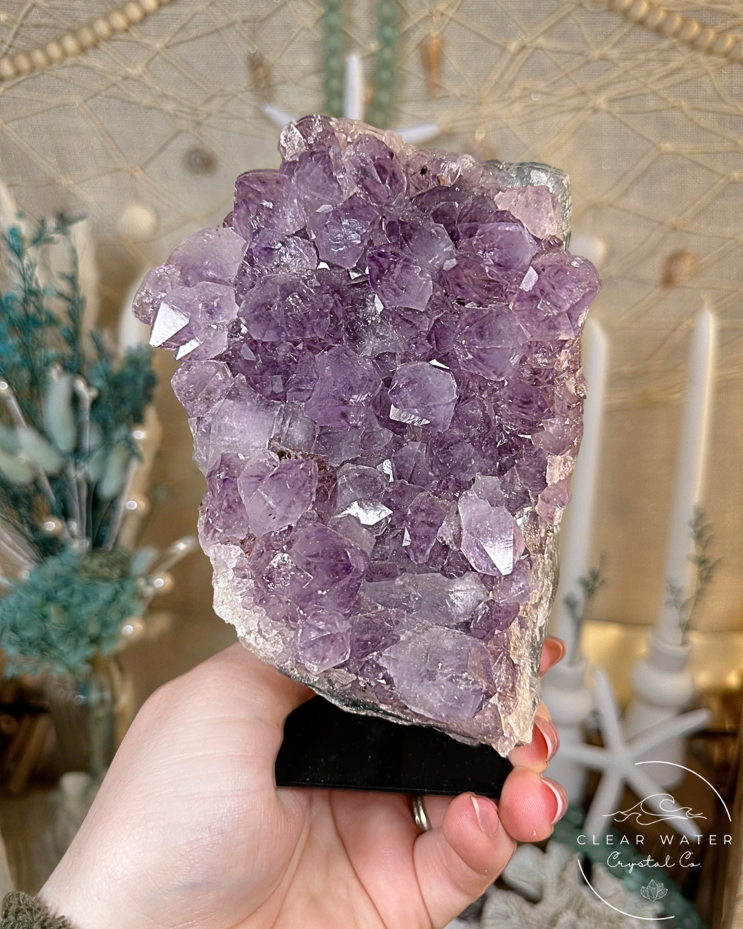 Amethyst Allure- Amethyst Cluster on Stand (Brazil)