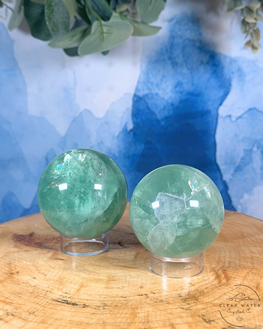 Serene Emerald Fluorite Sphere