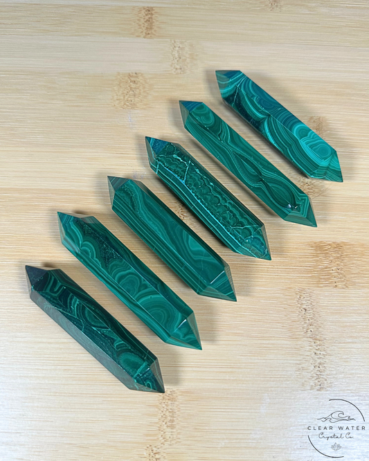 Malachite Double Terminated Points